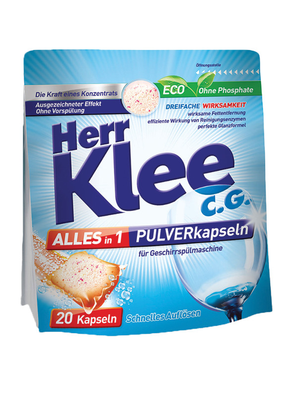 Капсули порошкові для посудомийних машин Herr Klee 20 шт