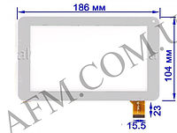 Сенсор (Touch screen) Bravis (186*104) NB70/ NM701/ NP72 тип 2/ Archos 70c Cobalt/ AP- 112BF белый*