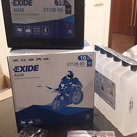 Акумулятор для мотоцикла гелевий EXIDE ET12B-BS = YT12B-BS 10Ah 150x70x130