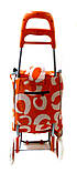 Тачка сумка з коліщатами кравчучка 96см MH-1900 помаранчева, фото 2
