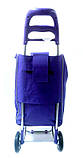 Тачка сумка з коліщатами кравчучка метал 94см MH-2079 фіолетова, фото 2