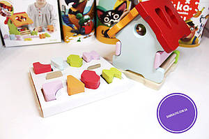 Дитяча дерев'яна іграшка Сортер будиночок LS-1 Cubika, 11599