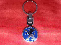 Брелок металевий для авто ключів Peugeot Пежо