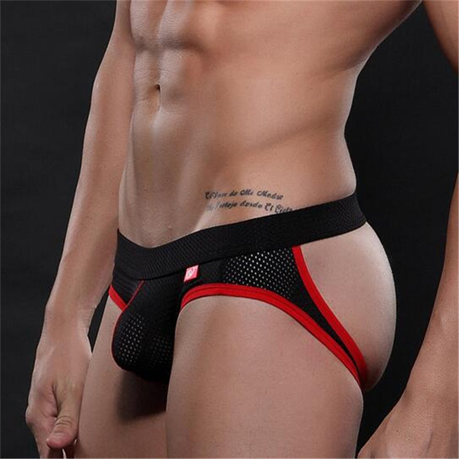 Труси чоловічі Чорні Jockstrap 1 сітка Розмір L (обхват талії 77-82 см) D03.2