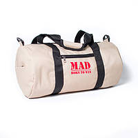 Женская спортивная сумка FitLadies бежевая для занятия фитнесом от MAD | born to win™