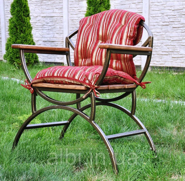 Стул садовый металический Венеция из сосны, кованый стул, металлический ...
