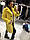 Норкова шуба з англійським коміром жовта, фото 4