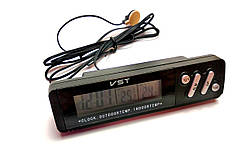 Автомобільний годинник із термометром VST-7067