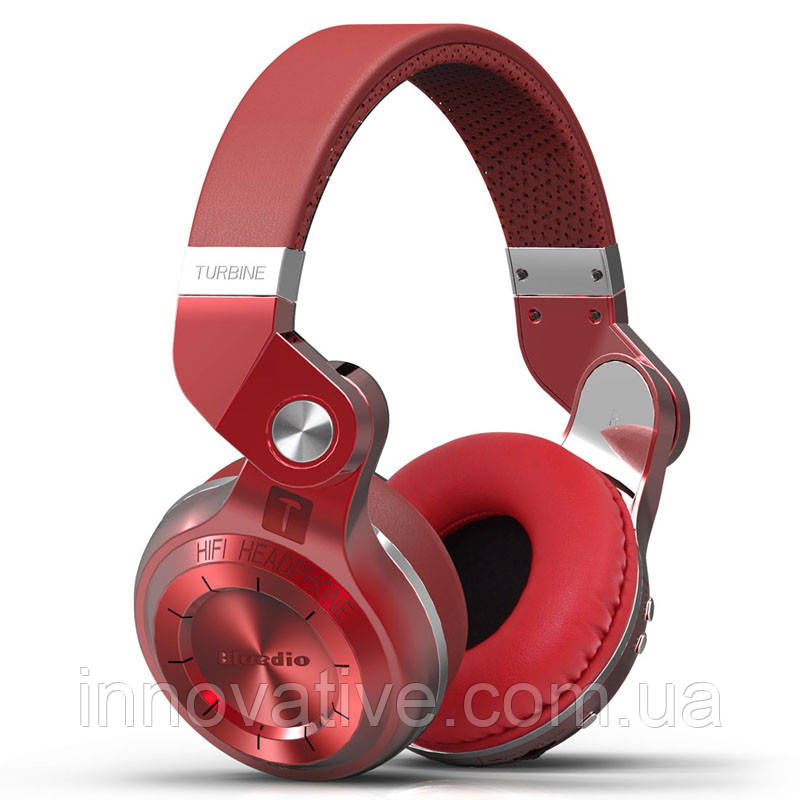 Бездротові Bluetooth-навушники Bluedio T2S з автономністю до 40 годин (Червоний)