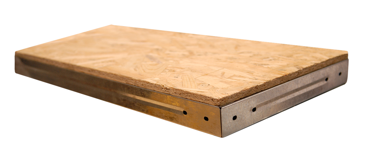 Полиця ОСБ у металевому каркасі для стелажу 830 / 410