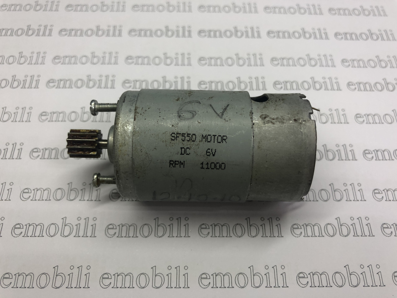 Мотор 6V, 37 мм, 12 зубців, F550 MOTOR, DC 6V, RPM 11000 для дитячого електромобіля, фото 1