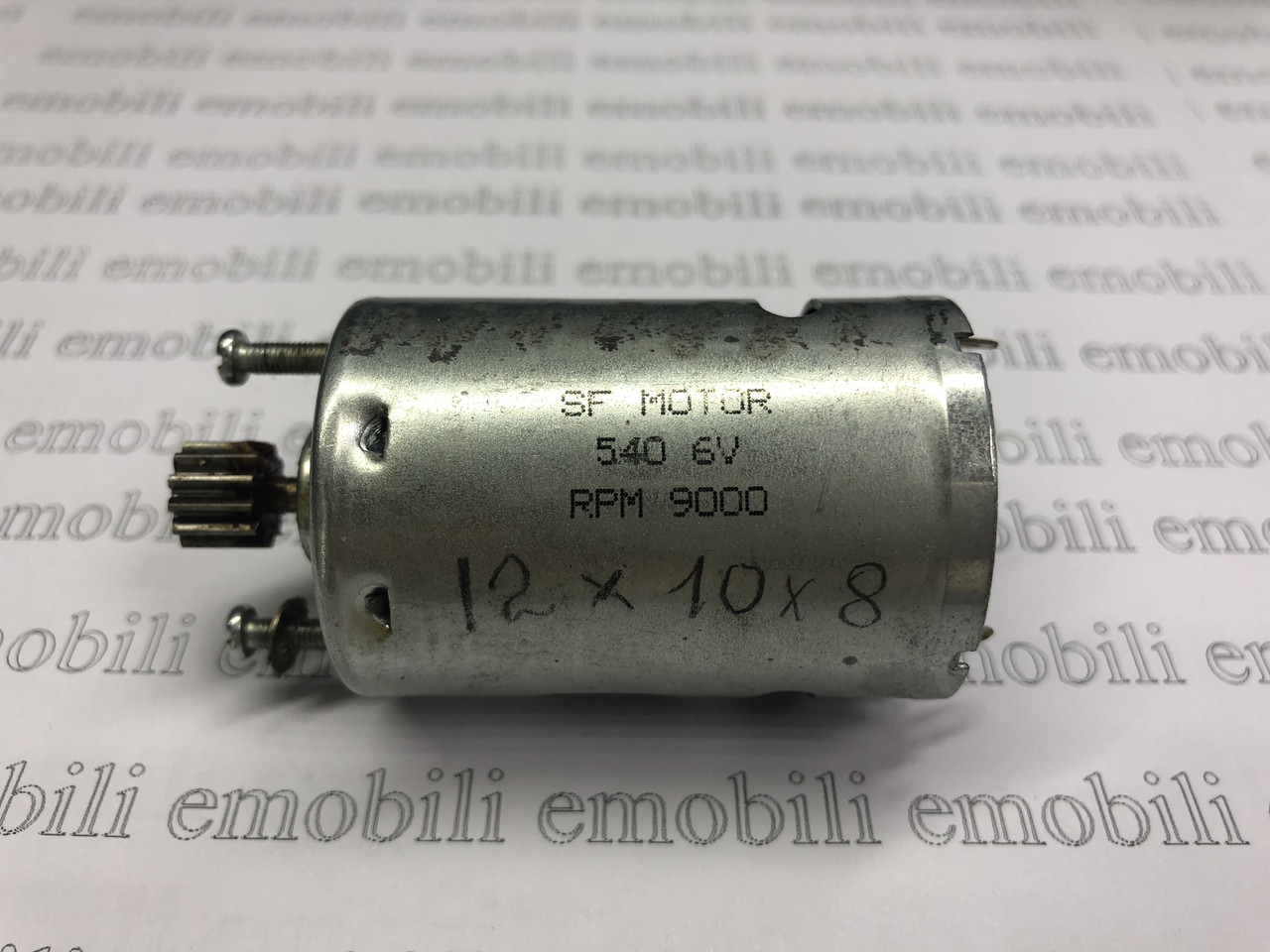 Мотор 6V, 37 мм, 12 зубців, SF MOTOR, 540 6V, RPM 9000 для дитячого електромобіля