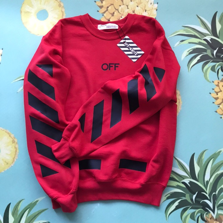 Світшот OFF WHITE Red Black • Всі розміри • Оригінальний принт • Топ бірки XS