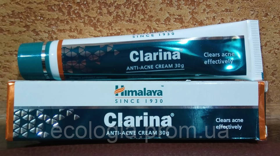Кларина Clarina Himalaya анти-акне крем, вугровий висип, очищення шкіри, звуження пор, 30 гр. Індія