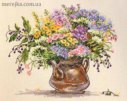 Набір для вишивання хрестиком "Польові квіти" Меріжка
