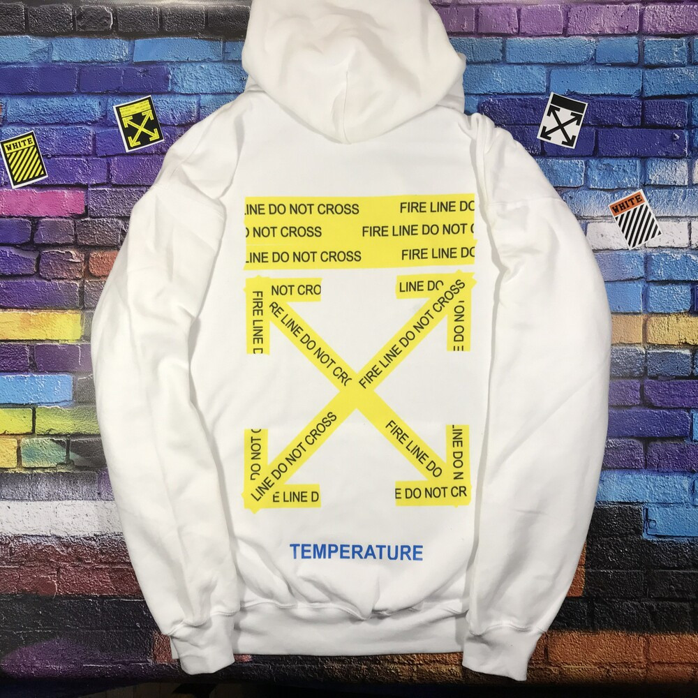 Кенгуру Off-White Yellow Temp • Белая толстовка • Качество топ • Ориг Біркі XS