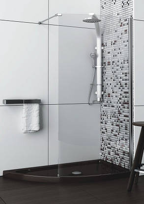 Асиметрична душова кабіна Aquaform SOLITARE з коричневим піддоном 1520x800x2070, фото 2