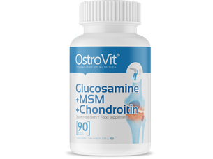 Для суглобів і зв'язок OstroVit Glucosamine+MSM+Chondroitin 90tab
