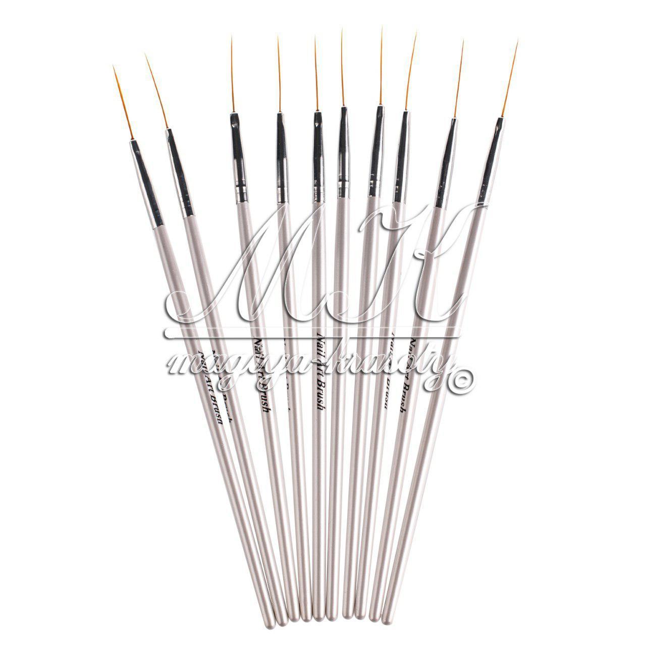 Пензель лайнер для дизайну нігтів, дерев'яний р.00000