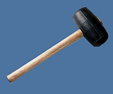 Молоток гумовий (киянка) 1000 г, 75 мм — ручний спеціальний інструмент для роботи з газобетоном газоблоком, фото 2