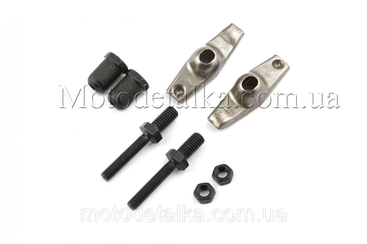 Коромисла клапанів (рокери, пара) м/б 168F/170F (6,5/7Hp) (+гайки та болти кріплення) 