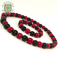 Бусі з браслетом із дерев'яна дерев'яних намистин, два кольори