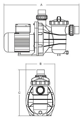 Насос SS050 Emaux циркуляційний 0,55 кВт 11м3/год, фото 2