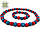 Буси з браслетом із дерев'яних бусин, два кольори Червоний; Блакитний, фото 2
