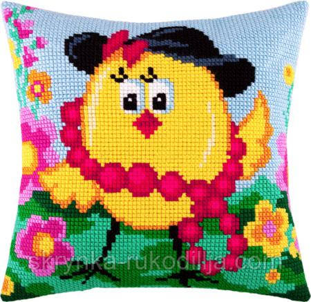 ПОДУШКА для вишивки хрестиком Z-24 (40х40см), набір з канвою та нитками