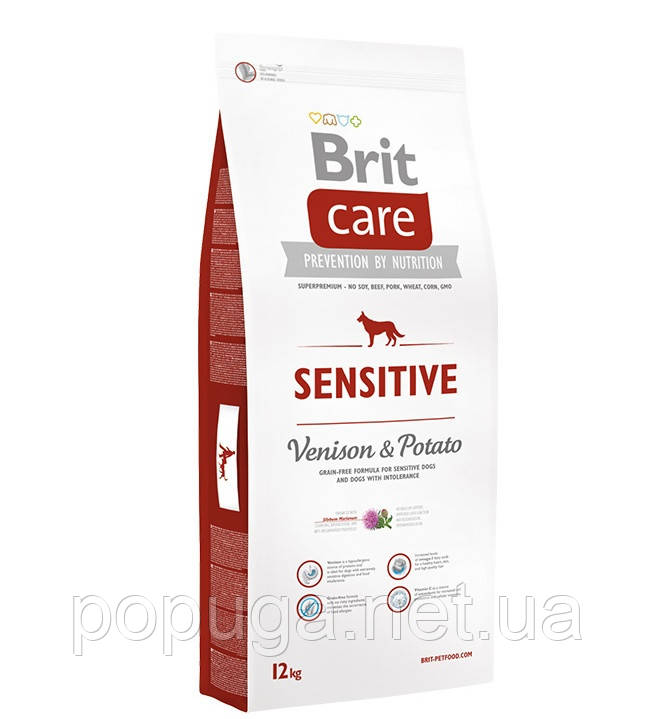 Корм Brit Care Sensitive Venison&Potato з олениною для собак усіх порід, 12 кг