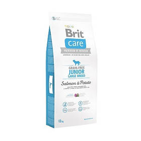 Корм Brit Care Grain Free Junior Large Breed Salmon&Potato з лососем для молодих собак великих порід, 12 кг