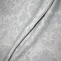 Тканина для покривала завитки сірі