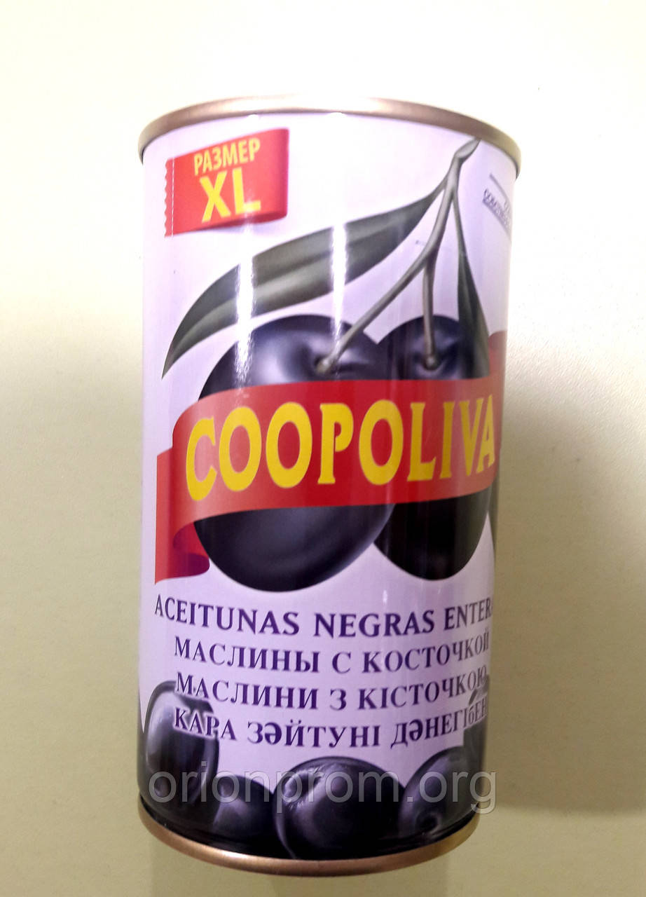 Маслини Coopoliva з кісточкою 200 г (345 г)