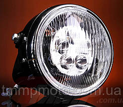 Фара Дельта кругла хром LED-5 ( світлодіодна 5 діодів 18W) 16104667, фото 5