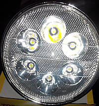 Фара Дельта кругла хром LED-6 ( світлодіодна 6 діодів 18W) 16104668, фото 4