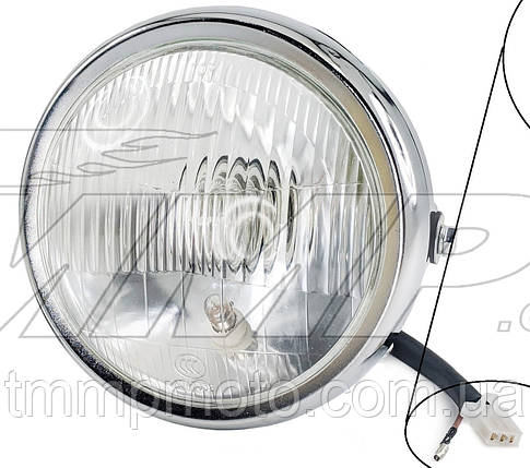 Фара Альфа кругла хром пластик, фото 1