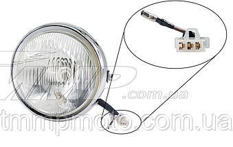 Фара Альфа кругла хром пластик, фото 4