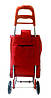 Тачка сумка на колесах кравчучка метал 94см MHZ MH-2079 Red, фото 3