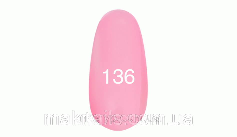 Гель-лак No 136 (ніжно-рожевий) 7 мл.