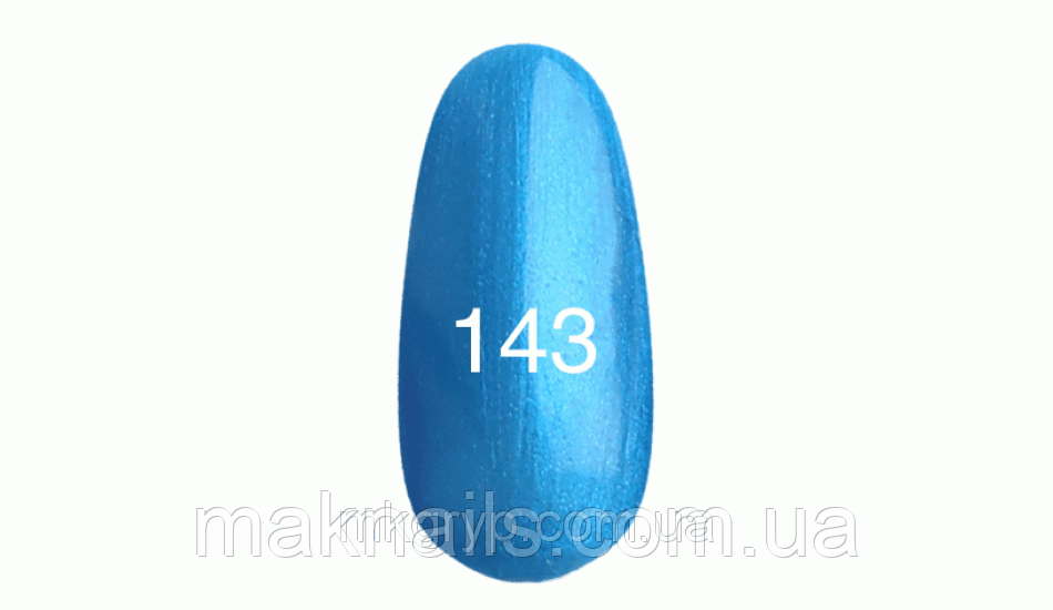 Гель лак № 143, 7мл блакитний з щільним блиском