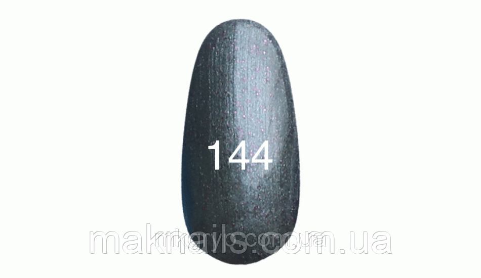 Гель лак № 144, 7мл сіро-блакитний з щільним блиском