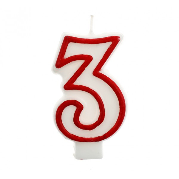 Свічка цифра 3, фото 1