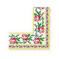 Серветка ТМ "La Fleur" 33 * 33, 2 шари, 16 шт. "Вишита троянда", фото 1