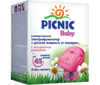 Електрофумігатор Picnic Baby! рідина від комарів 30 мл 45 ночей  (4600104023125)