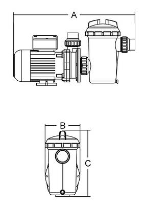 Насос SD075 Emaux циркуляційний 0,8 кВт 10.5 м3/год, фото 2