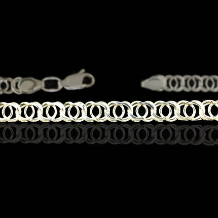Срібний браслет, 185мм, 9 грам, плетіння Арабська бісмарк, фото 2