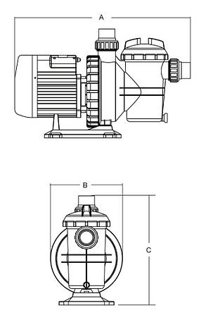 Насос SC075 Emaux циркуляційний 0,75 кВт 13м3/год, фото 2