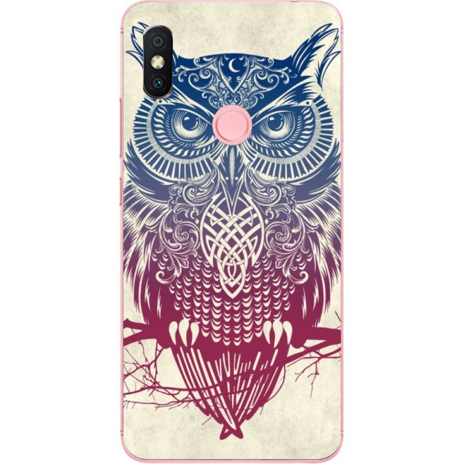 Силіконовий бампер для Huawei P Smart 2019 з малюнком Сова
