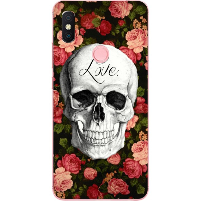 Силіконовий бампер для Huawei P20 Lite з малюнком Череп в кольорах