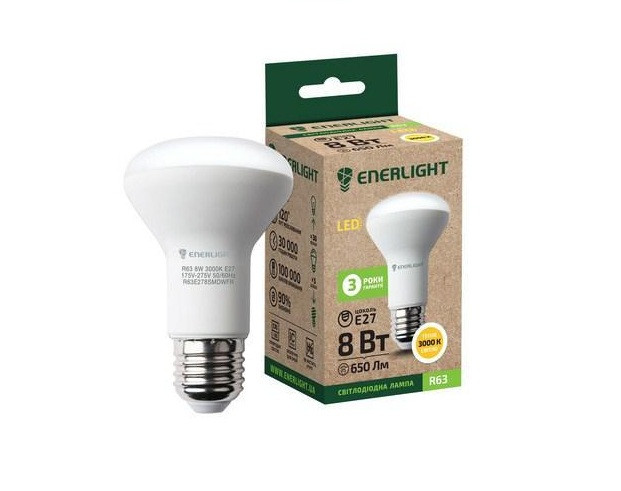Світлодіодна лампа Enerlight R63 8W 3000K E27